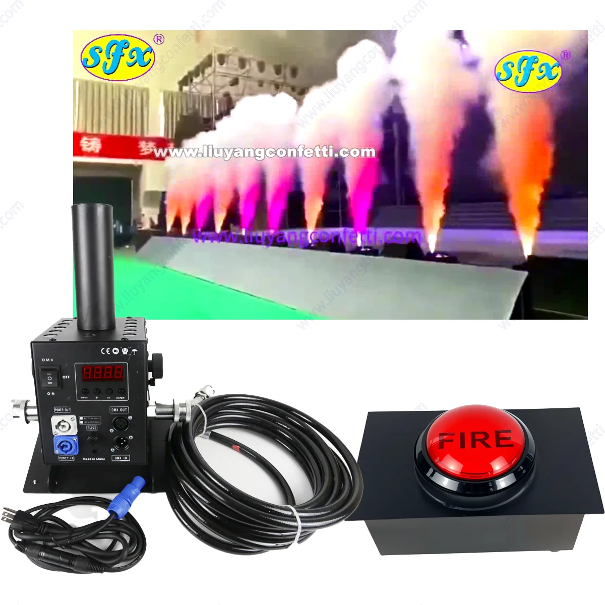 Bar Disco Effect Gas Led Hose Dmx Smoke Blast Sfx Party Prop Dj Stage Spray Rgb Fog Night Club Wedding Cannon Co2 Jet Machine