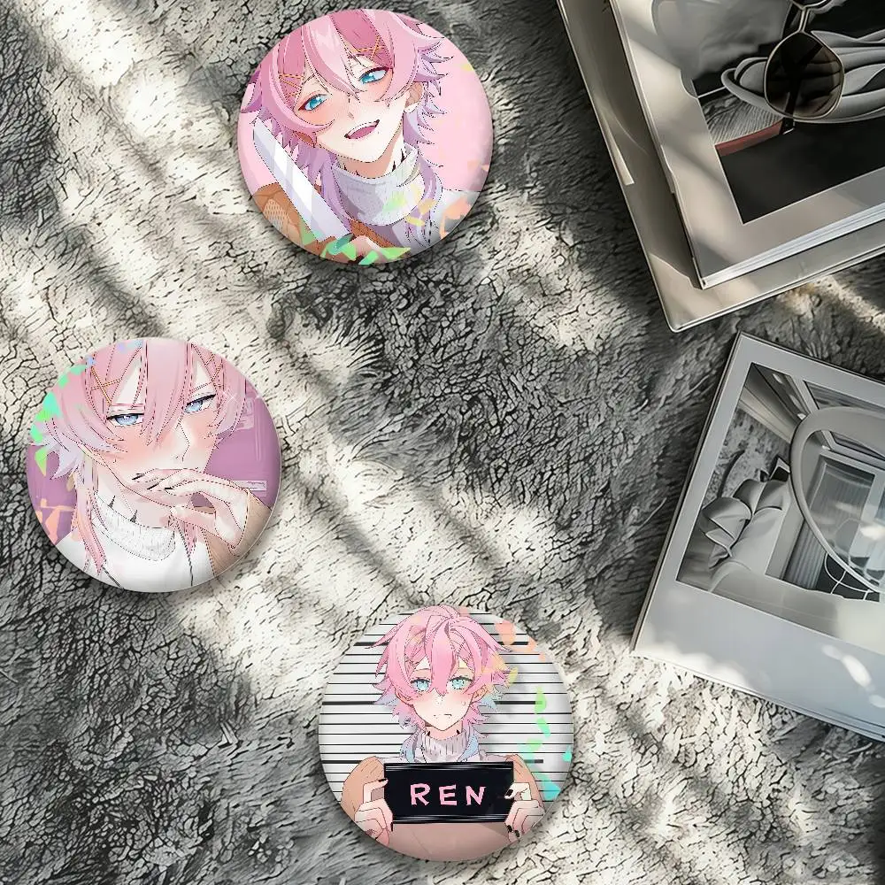 14 Days With You Ren Laser Badge Creative Pins Brooch for Bag Clothes Hat Decor Gifts Fans Collect