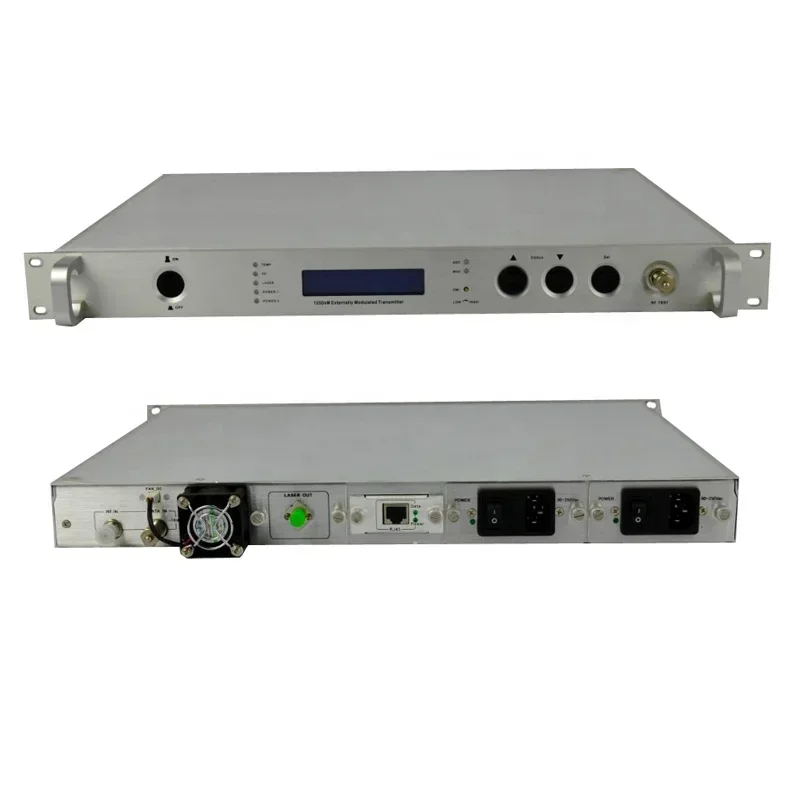 1550nm Optical Transmitter 1*9dbm Catv Long Range Fiber Optic Transmitter External-modulated Equipment SC/APC FC/APC 220VAC