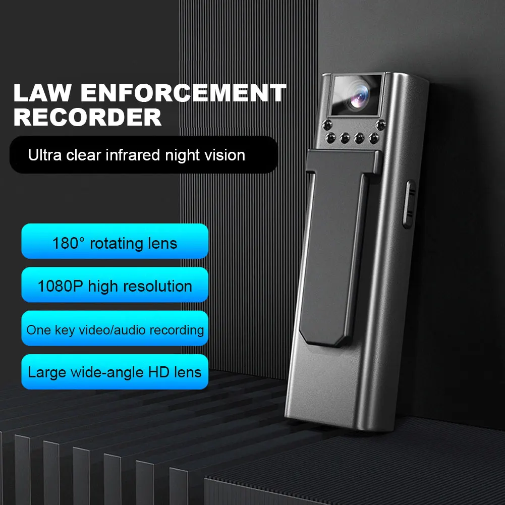 Kamera Mini HD 1080P Perekam Video Digital Kecil Portabel Kamera Tubuh Polisi Camcorder Kecil WIFI Perekam Penegakan Hukum Portabel