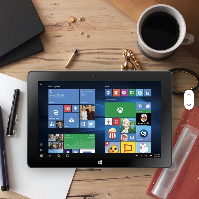 DS102 10.1" Windows 10 Tablet PC 4GB DDR RAM 64GB ROM 64bit Intel Atom X5-Z8300 Quad Cores Dual Camear 5000mAh