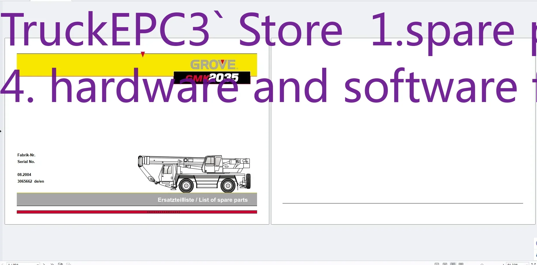 

TruckEPC3 Grove Crane 2024, 72,1 ГБ, руководство по сборке деталей в формате PDF