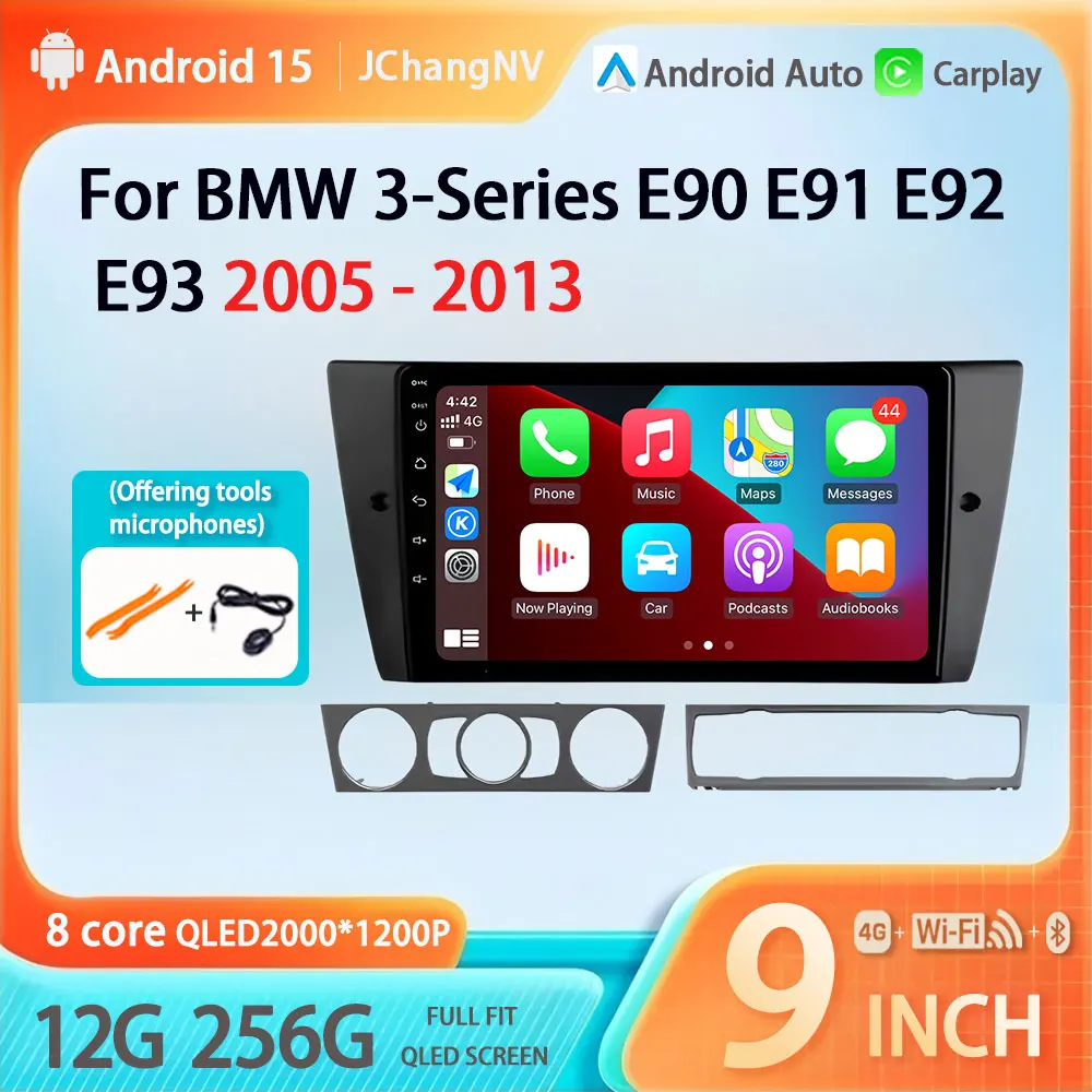 Android15 For BMW 3-Series E90 E91 E92 E93 2005-2013 Car Radio auto Multimedia Player Head Unit 4G GPS Navigation Stereo Carpaly