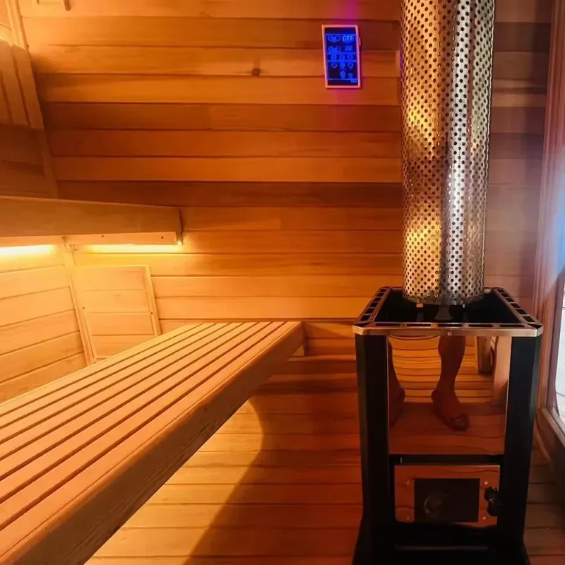 FL Hot Sale 2-Person Outdoor Traditional Sauna Room with Steam Shower Function Customized