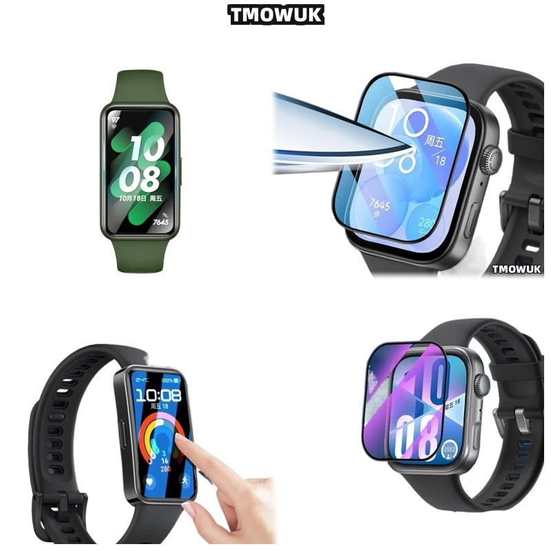 

For Huawei Band 6 7 8 9 10 B6 B7 Watch D2 Fit 3 4 Pro Special Edition - UV - Resistant Soft Screen Protective Film 3D Curved Ful