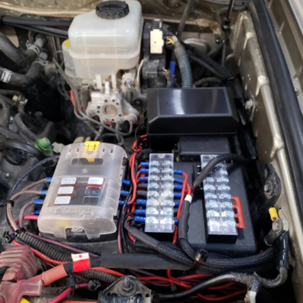 

5P Terminal Block Strip Double Row 5 Positions Barrier Terminals Plastic Power Connector Kit Screw Wiring Accessories