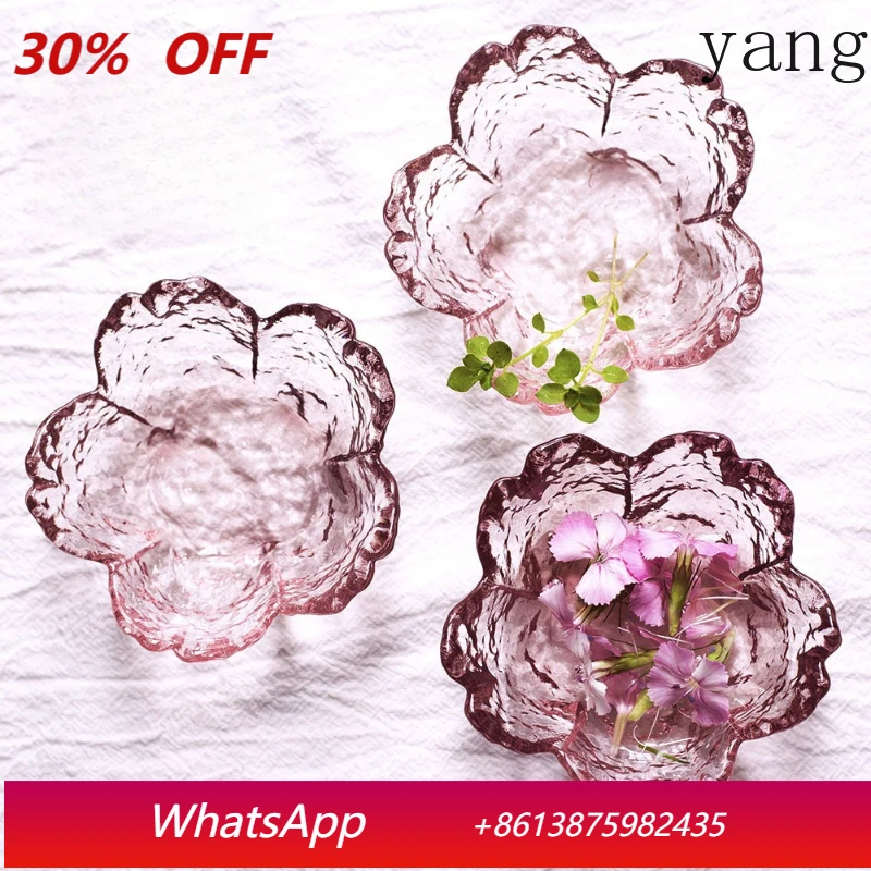 

LTT Hammer Sakura Glass Flavor Saucer Handmade Japanese Sauce Saucer