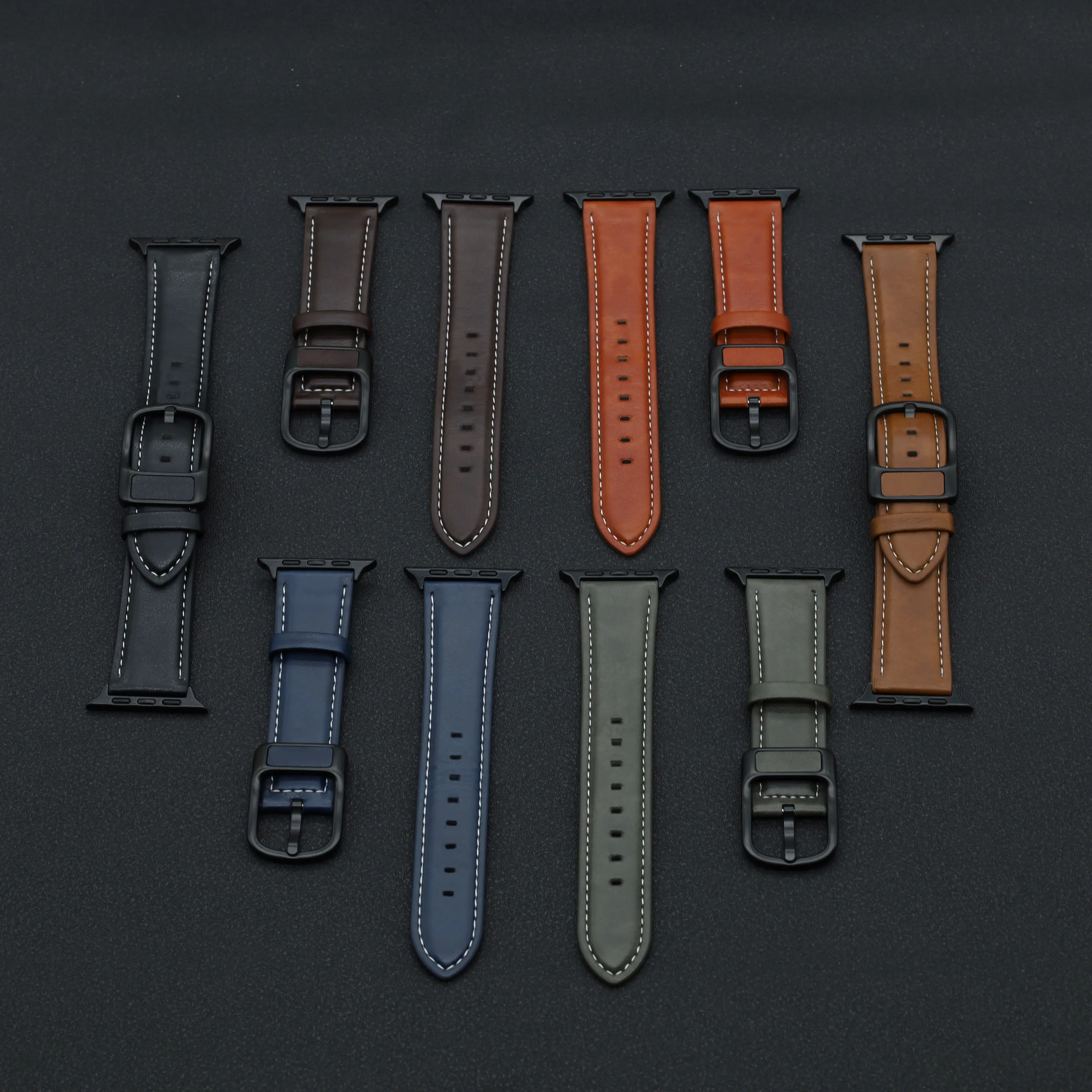 Silicone+PU Leather  Band For Apple watch Strap 44mm 40mm 45mm 41mm 42mm 38mm 49mm bracelet iwatch series Ultra 2 9 SE 8 7 6 5 4