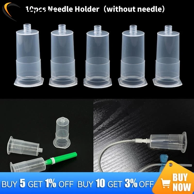 10Pcs Blood Collection Holder with Exchangeable Needle Vacuum Venous Collection Needle Holder For Blood Collection Use Tool