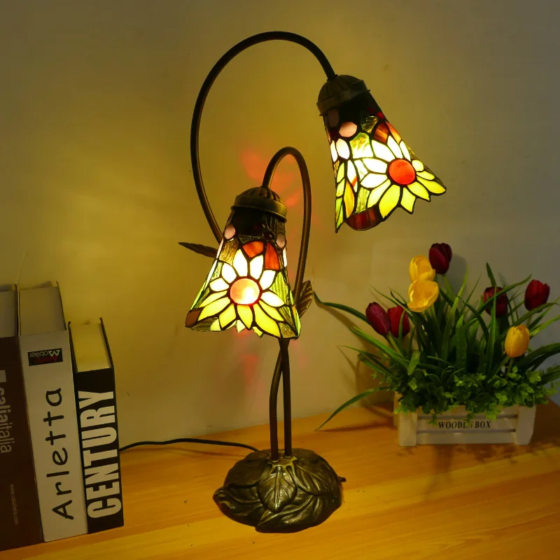 

Idyllic Tiffany Hotel Decorative Desk Lamp Creative Table Retro LED Lighting