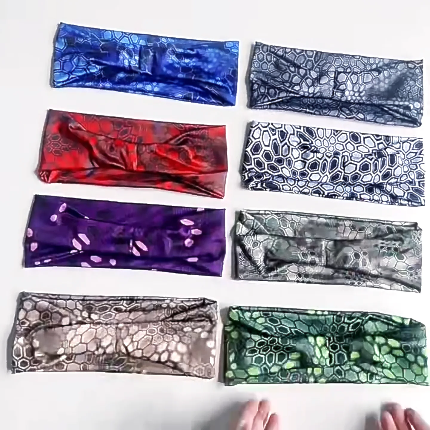 New Sports Headband for Women Men Running Yoga Sweatband Wide Elastic Hair Band with Colorful Pattern Hot Sale