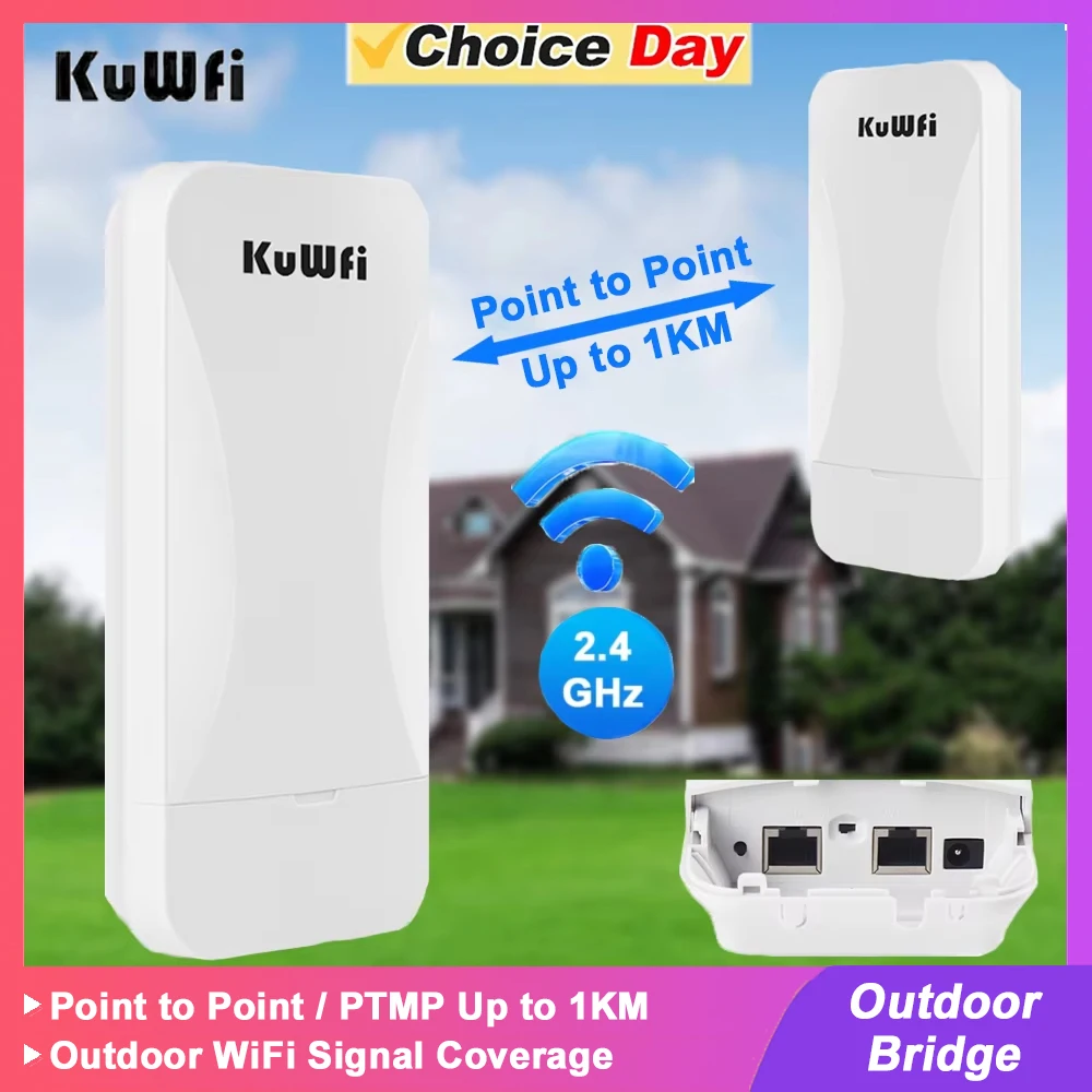

Уличный CPE-мост KuWfi 1KM, 300 Мбит/с, 2.4G WiFi роутер, AP, ретранслятор, PTP/PTMP, усилитель сигнала до 1 км для IP-камер, видеонаблюдения, домашнего использования