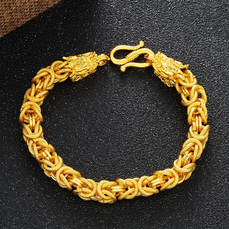 

Luxury 24K 9999 Pure Gold real gold Men's Cloth Faucet Bracelet