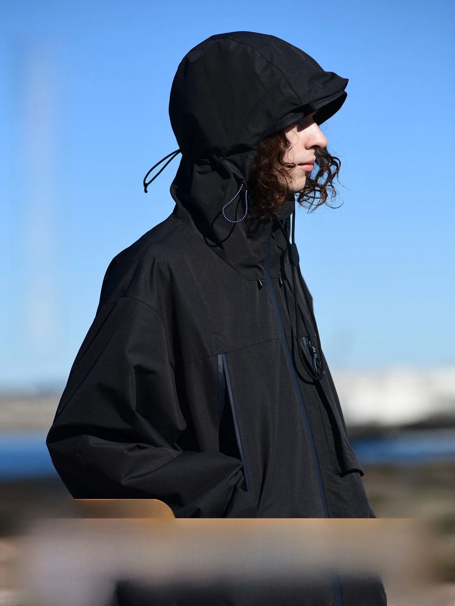 

NOTHOMME Men's Outdoor Cam Jaet Pure Color Tee-Proof Spring Autumn Polyester Fiber Long Sve Zipper Hooded Coat