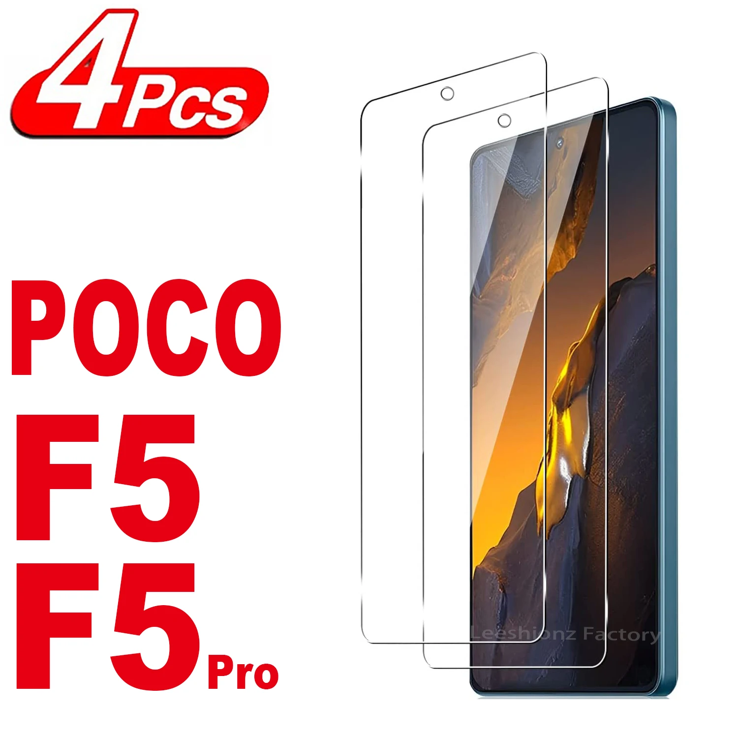 샤오미 Poco 화면 보호기 유리 필름, F5 Pro F5Pro 용, 2 개, 4 개