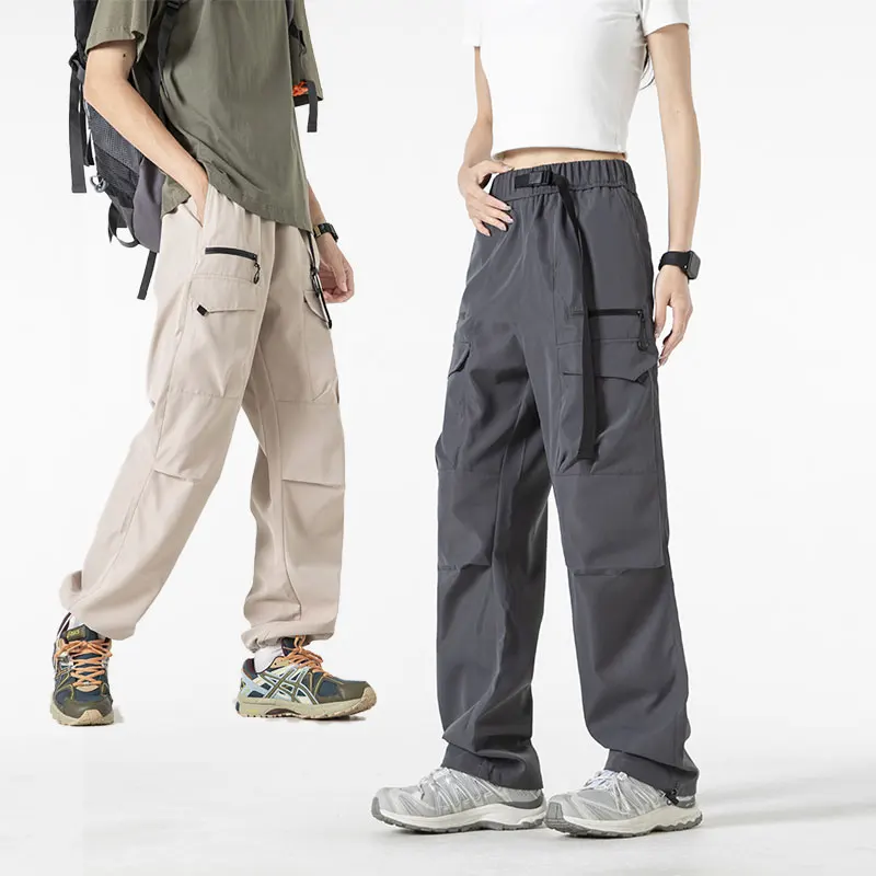 

Мужские спортивные длинные брюки, свободные удобные спортивные брюки с несколькими карманами для бега, фитнеса, повседневные спортивные длинные брюки, весна-осень