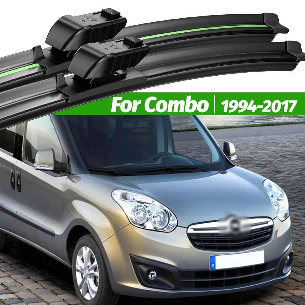 

For Opel Combo B C D 1994-2017 2pcs Front Windshield Wiper Blades 2000 2001 2010 2012 2018 2020 Windscreen Window Accessories