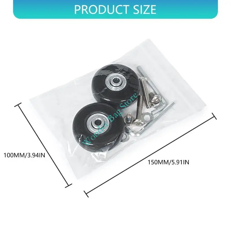 H3CB 2 قطعة عجلات الأمتعة البديلة العالمية عجلات حقيبة بلاستيكية عملية هادئة للمسافر المتكرر #6