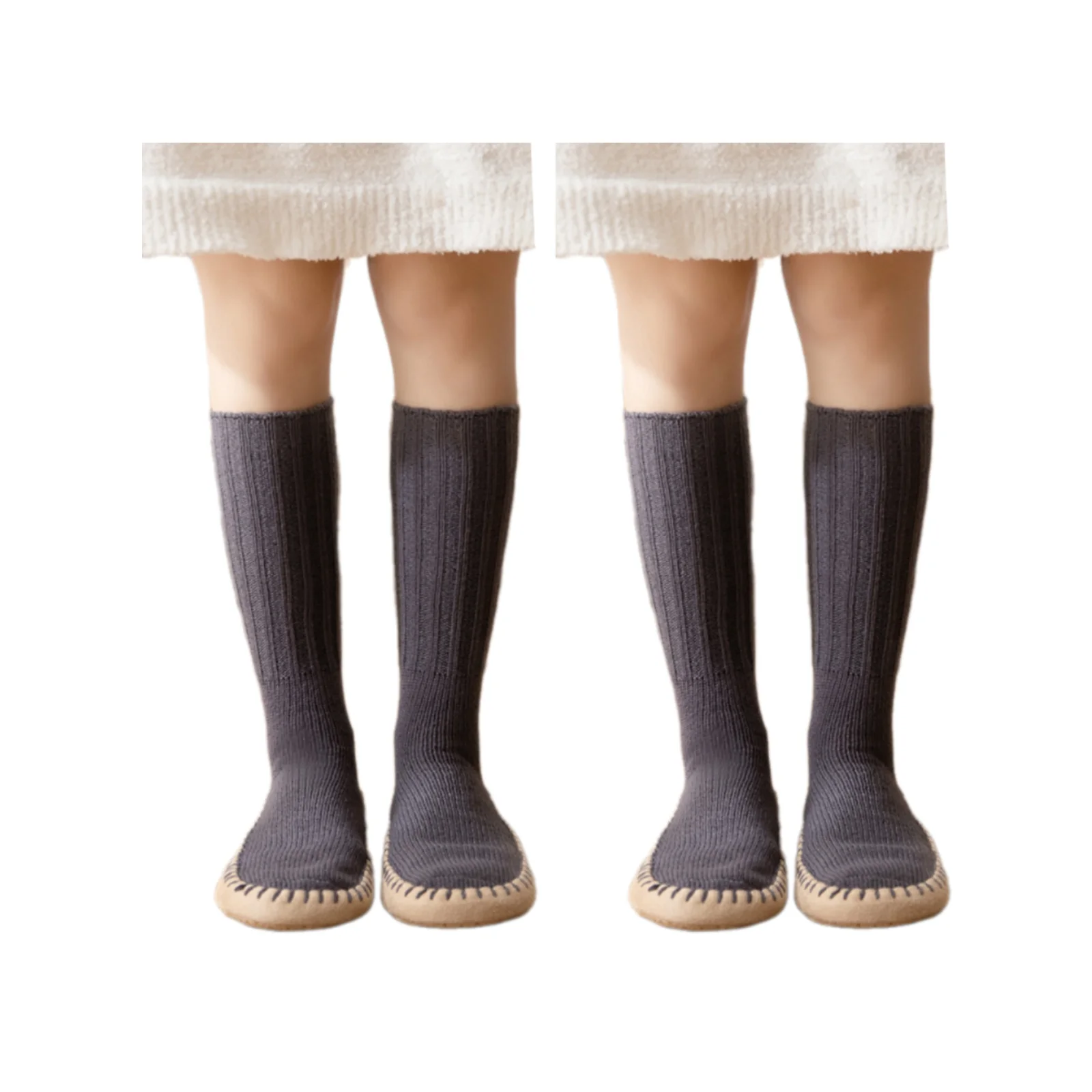 Winter floor socks and snow socks 5 pairs set (dark grey/dark coffee/light coffee/black/dark blue)