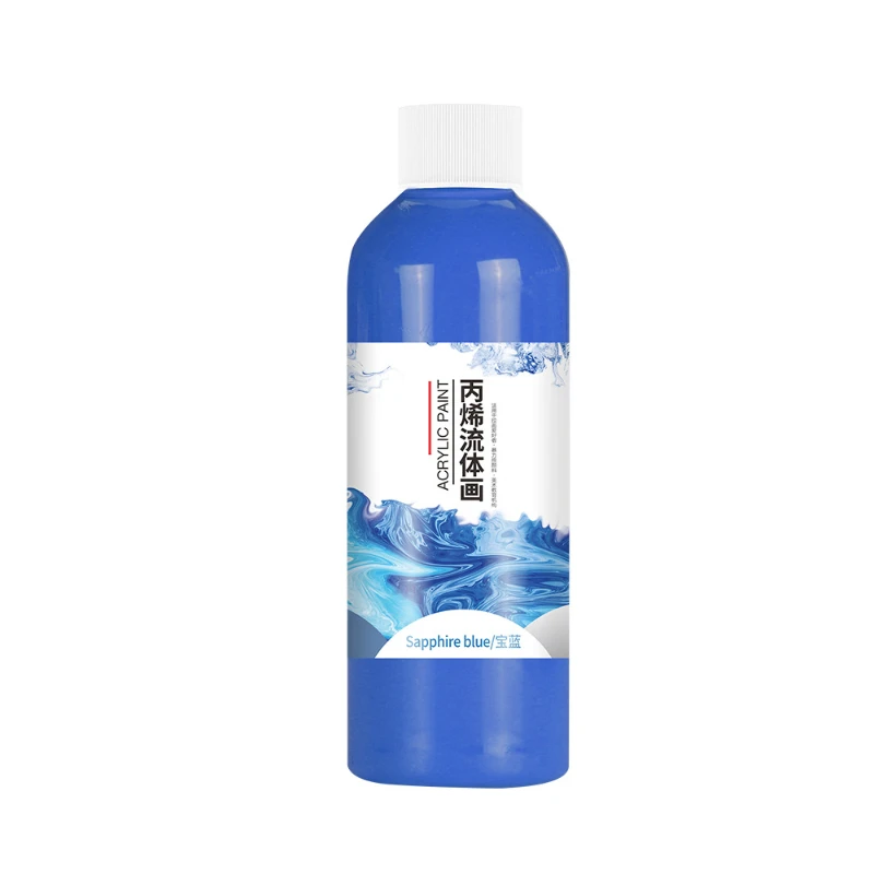 24 Kleur 100 ml Gebotteld Vloeistof Acryl Pigment Helder Licht Sneldrogend Student Creatief Schilderen Gewelddadige Beer DIY Coating