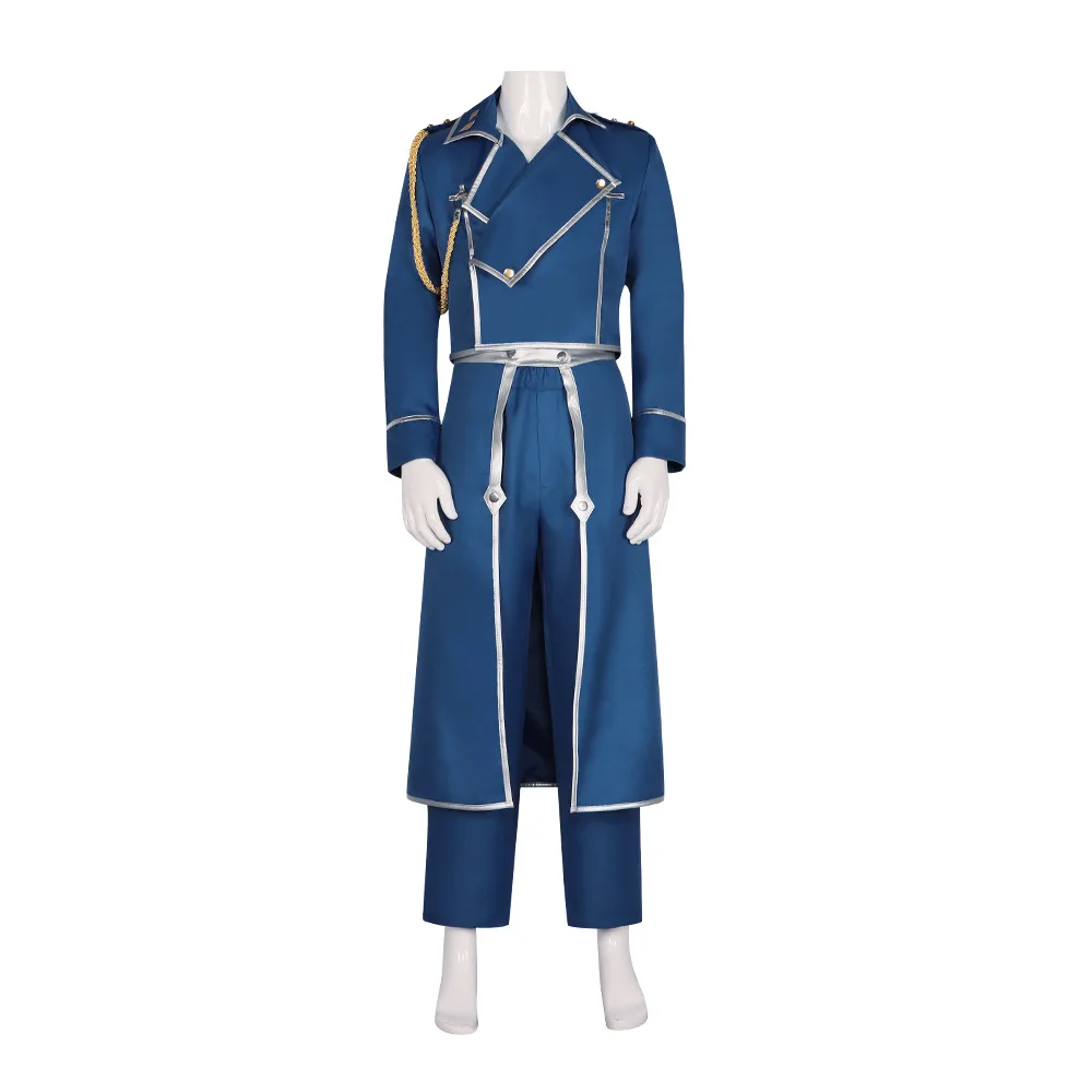 Fullmetal Alchemist Cosplay Costume Colonel Roy Mustang Jacket Military Uniform Cosplay Lieutenant Riza Hawkeye Halloween Suit