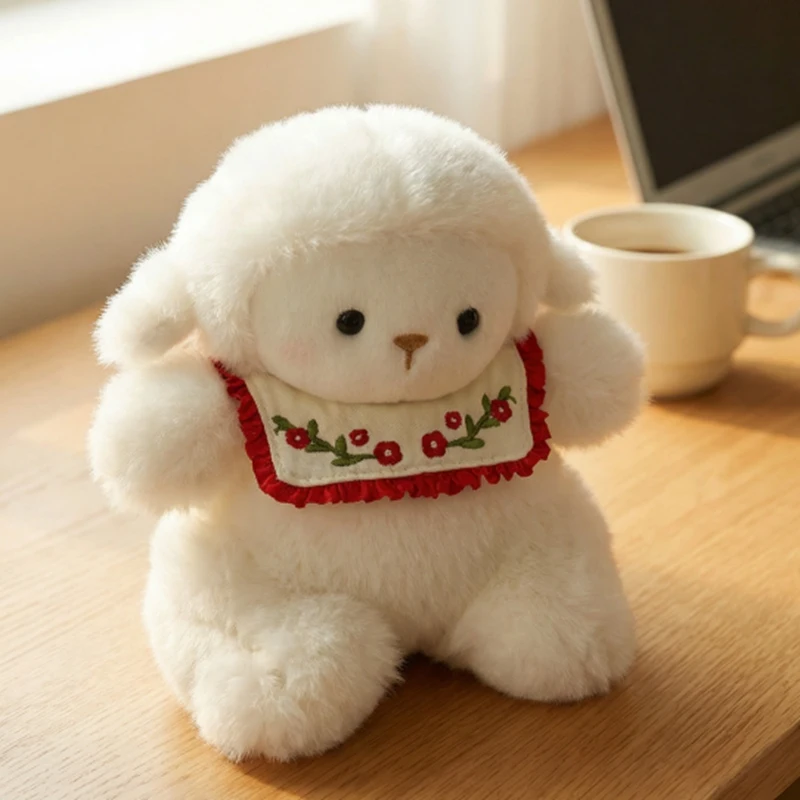 Poupée agneau de 15 cm, jouet en peluche kawaii, poupée faite à la main, dessin animé, mouton à habiller, cadeau d'anniversaire mignon pour enfants