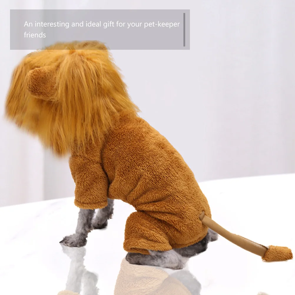 

Pet Lion Clothes Costumes Kitten Clothing Funny Cute Dog Flannel Halloween Puppy Accessories Cat Cosplay