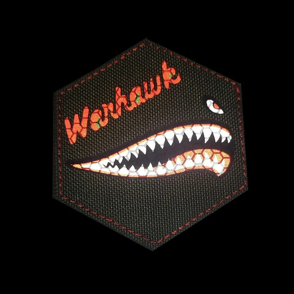 IR X-Wing Fighter Plane Glow Mini Plane Infrared Reflective Military Badge Backpack Hat Sticker Hook&Loop Patches