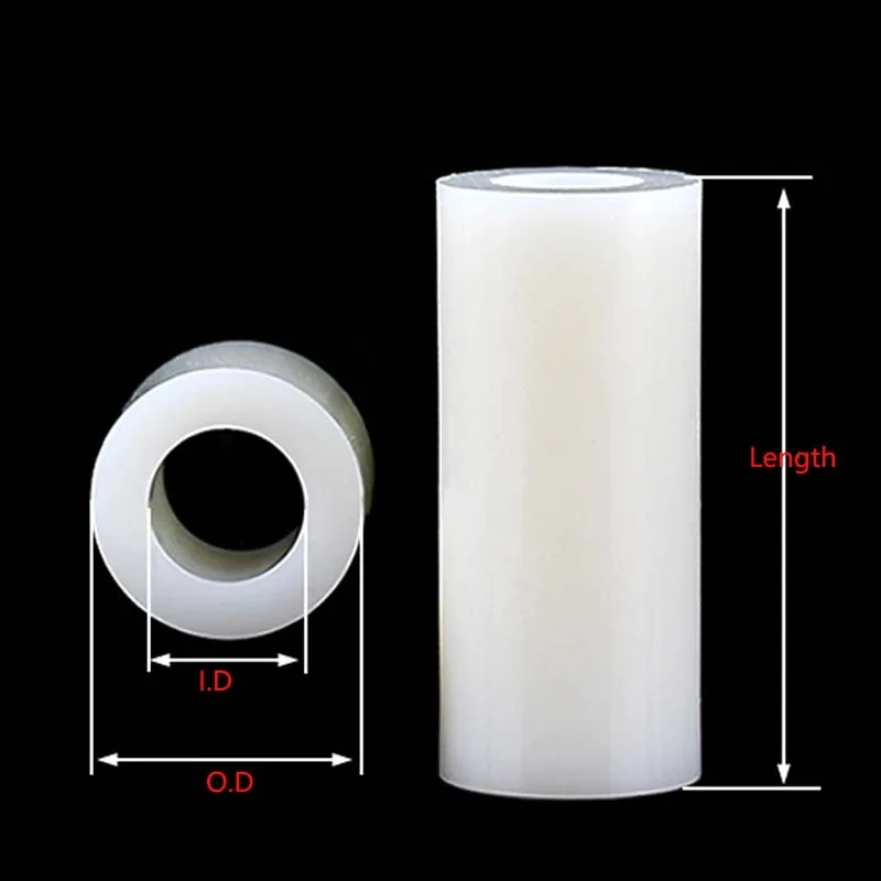 White ABS Plastic Spacer Insulating Isolation Post PCB Board Screw Through-Type Heightening Support Column  Nylon Support Post
