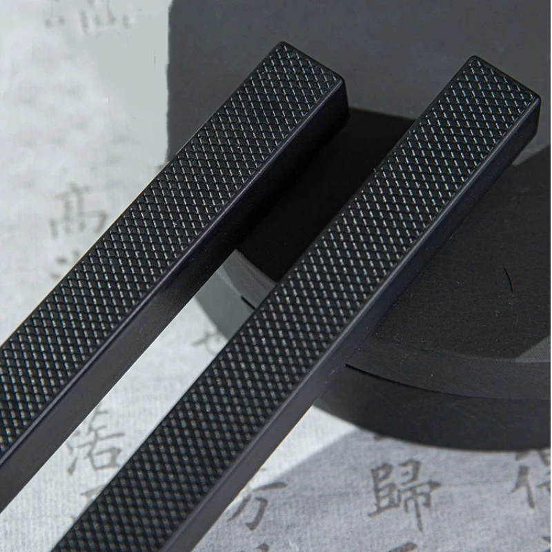 ABS Metal Paperweight Black Small Desk Decoration Chinese Calligraphy Painting Press Xuan Paper Weight Write Practice Art Supply