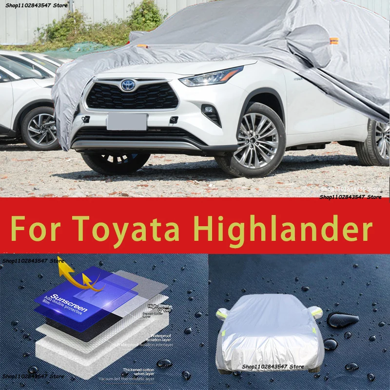 For Toyata Highlander Car protective cover, sun protection, cooling protection, car clothing, car paint protection auto