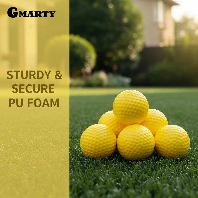 Golf Balls 10pcs Indoor Or Outdoor Practice Golf Balls Yellow PU Soft Golf Balls Golf Training Aid Balls
