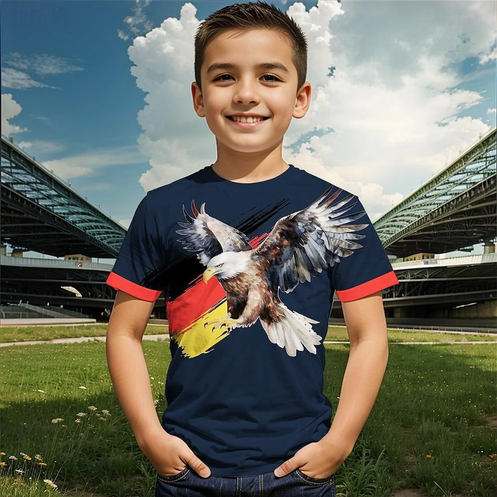 2025 Retro Football 3d Printed T Shirt Kids Children Birthday Sport Tshirts Baby Clothes Boys Girls Casual T-Shirts Top Tee