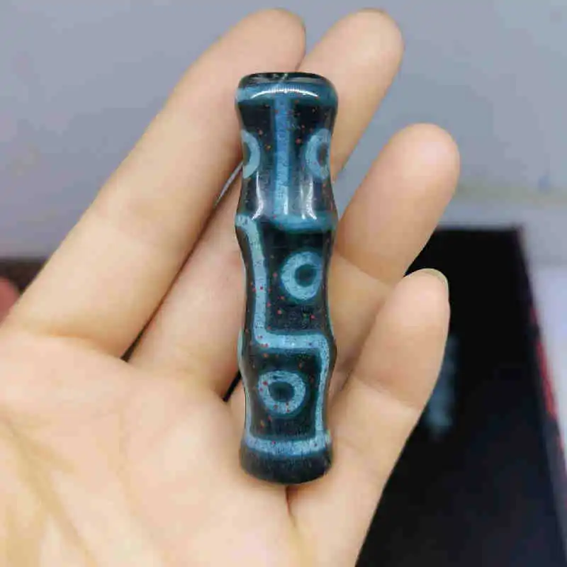 Tibetan Agate Dzi Beads Wholesale Bamboo Section Dzi Bead Cinnabar Dzi Bead Agate Pendant Jade Craft