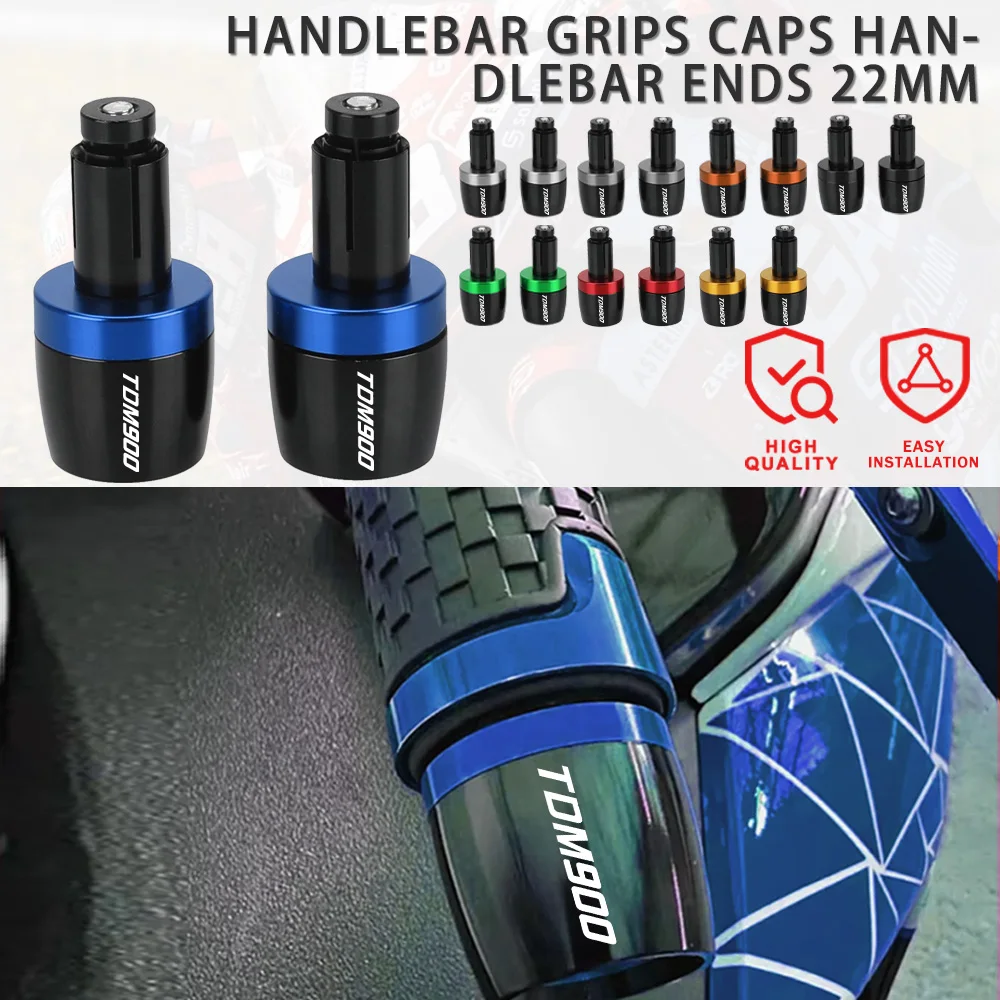 

FOR YAMAHA TDM900 TDM 900 2004-2018 2019 2020 2021 2022 2023 2024 Motorcycle Handlebar Grips Handle Bar Cap End Plugs 7/8'' 22MM
