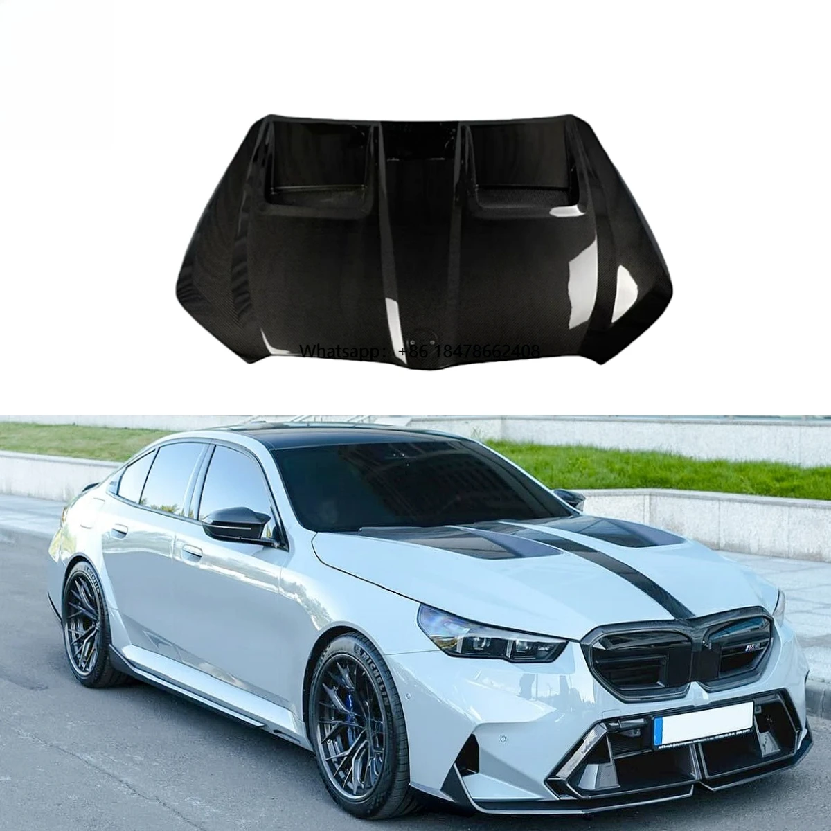 

High-quality Lightweight Dry Carbon Fiber Front Engine Hood for G90 G99 New 5 Series M5 G60 2024+ N Style Engine Bonnet