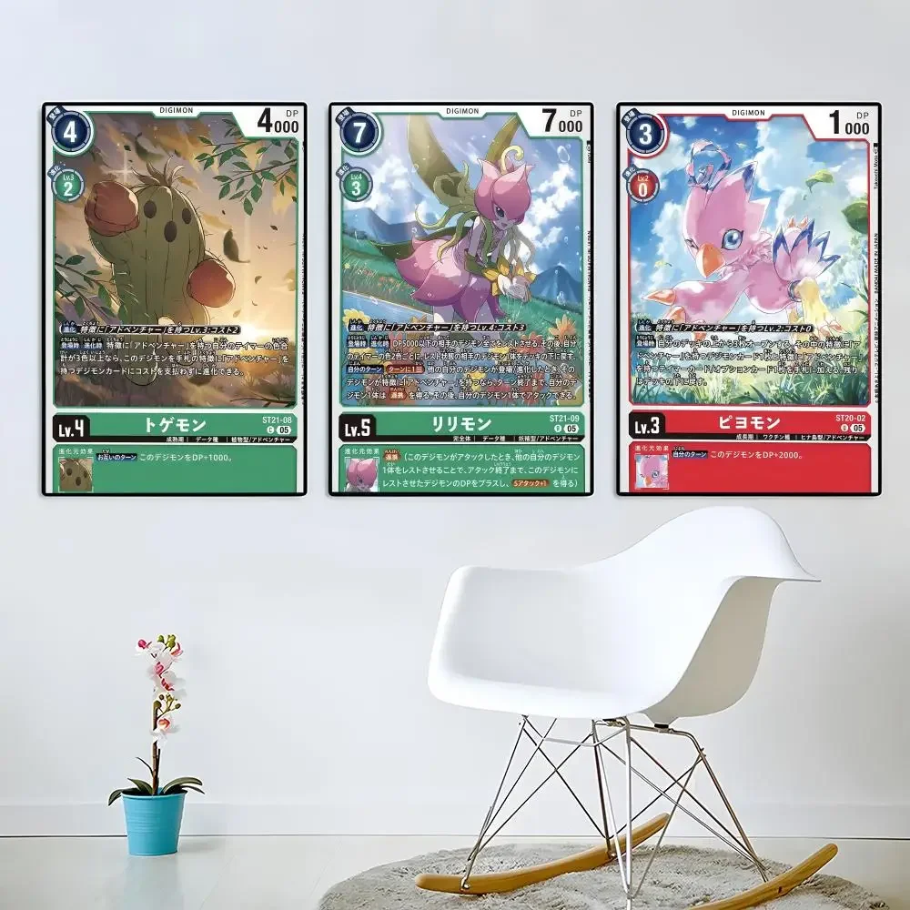 Anime D-Digimon Poster Poster Wall Art Canvas Print Home Deco Aesthetic Anime Vintage Minimalist Nordic Bedroom Living Room