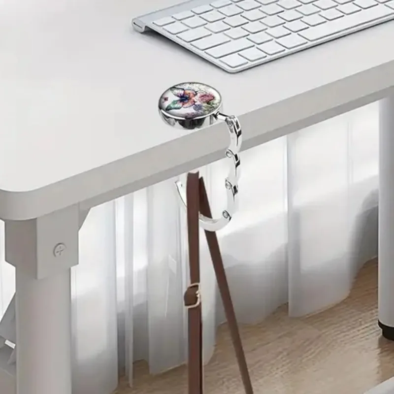 Picture 5: Fashion Bag Holder Handbag Hanger Folding Hook Holder Portable Key Ring Rack Table Hook Hardware Travel Outdoor Storage Hanger