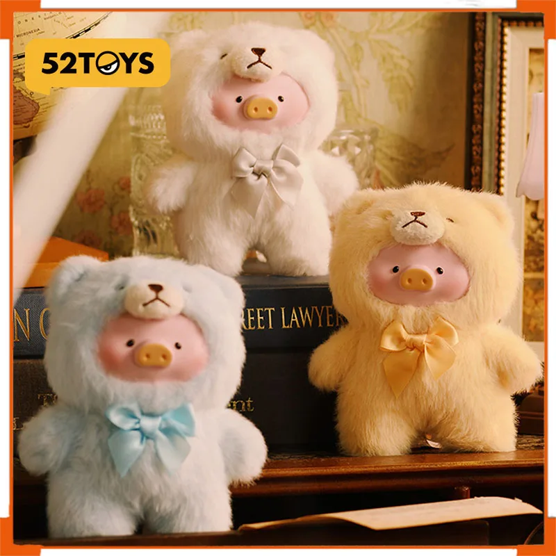 

52TOYS Retro Teddy Pig LuLu Plush Toy Figure Blind Box Collectible Doll Gift Tin Canister Soft Stuffed Animal Decorations