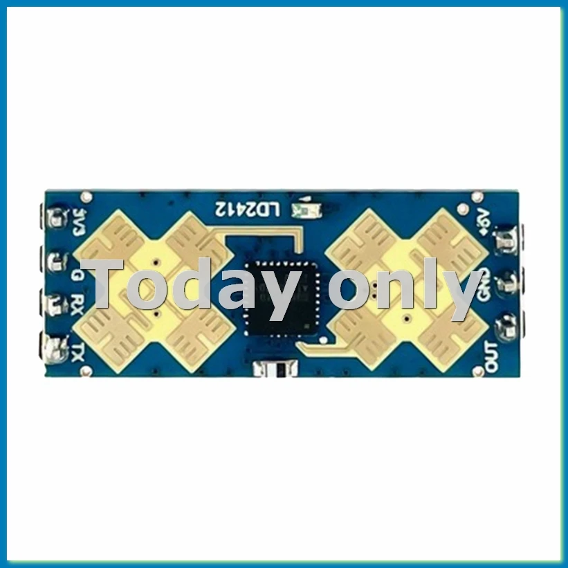 

Модуль обнаружения датчика 24G Радарный модуль обнаружения присутствия человека LD2412 Радар миллиметровой волны Широкоугольный модуль обнаружения-A25R