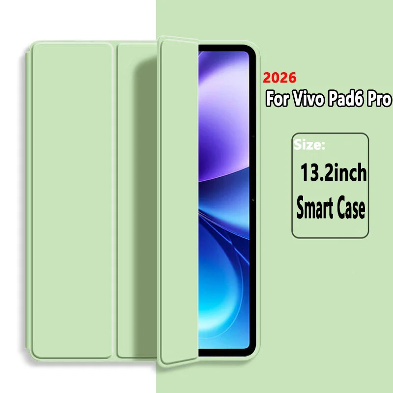 

For Vivo Pad 6 Pro 13.2 2026 Case Magnetic Folding Stand Soft TPU Back Funda Coque for vivo Pad6 Pro 13" PA2671 Tablet Cover