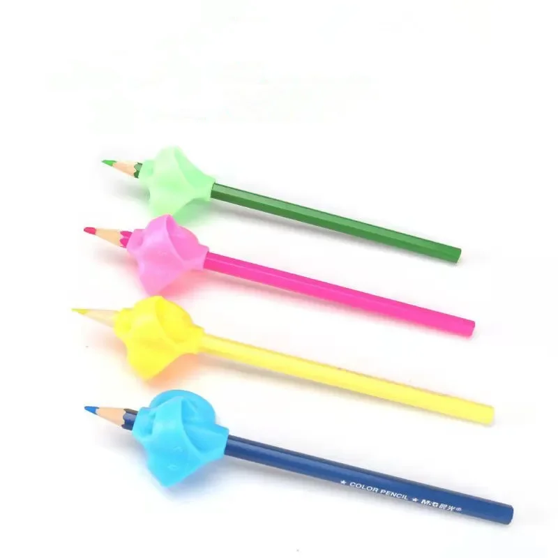 3/6Pcs Children Writing Pencil Pen Holder Student Learning Practice Silicone Pencil Grips for Kid Handwriting Posture Correction