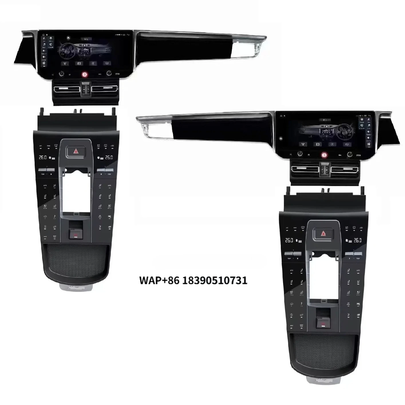 Upgraded Full Touch Button Console + Car DVD Player for Macan 2014-2021 Center Armrest Box Panel