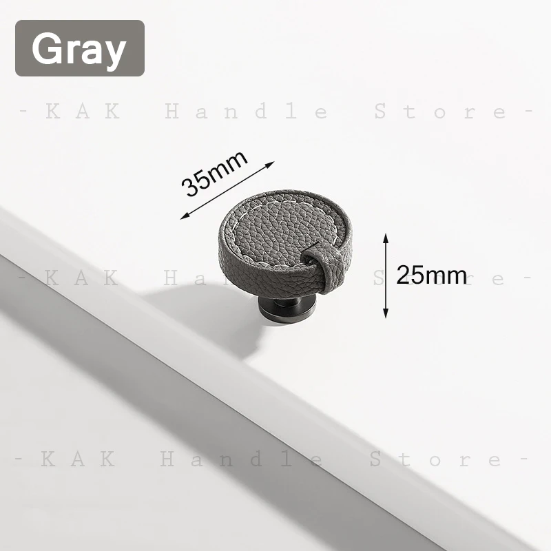 KAK Schuhschrank-Knöpfe und Griffe aus Rindsleder, schwarz, für Küchenschrank, Türgriffe, Schubladenknöpfe, Möbelgriff-Hardware