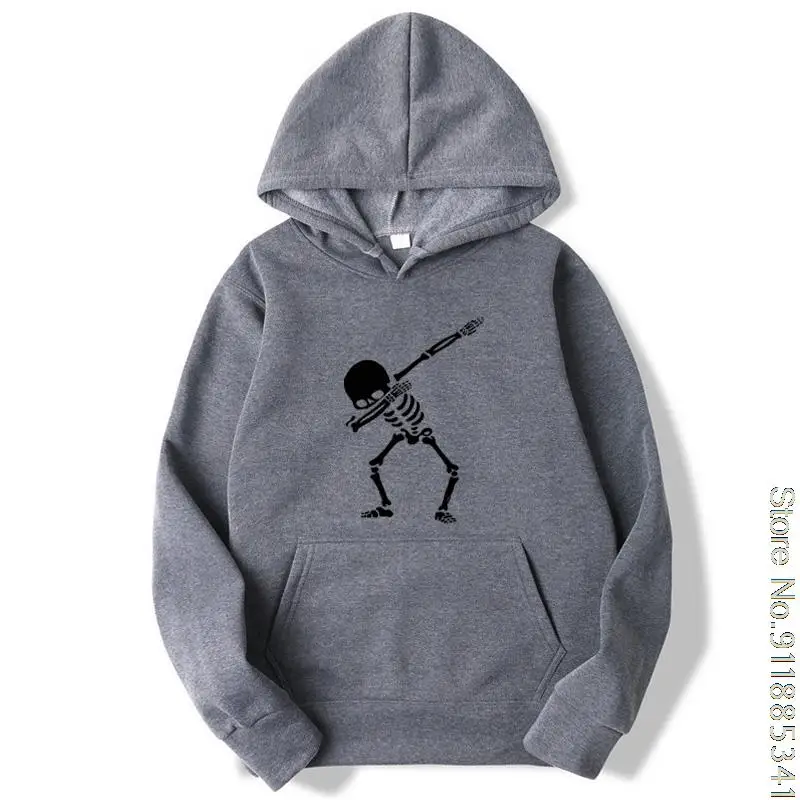 Fashion Brand Men\'s Hoodies Funny Skull man printing Blended cotton Spring Autumn Male Casual hip hop Hoodies hoodie men