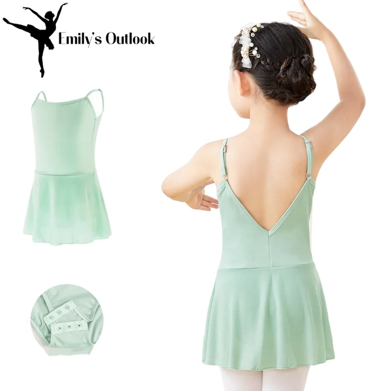 Ballet Leotards for Girls Dance Camisole Dress Skirted Ballerina Outfits Skate Sleeveless Adjustable Strap Toddler To Little Kid