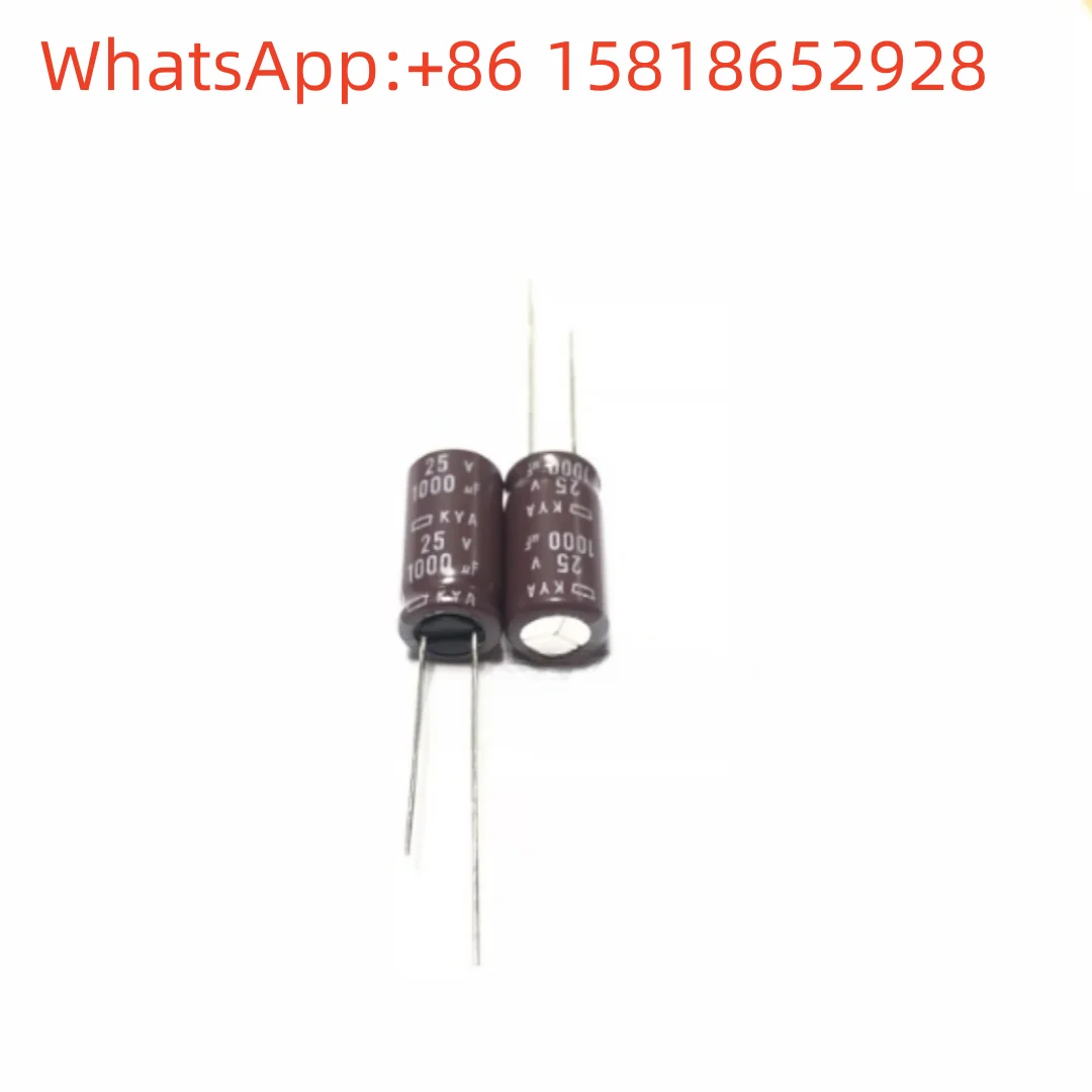 10pcs 25V1000UF 10X20 Japan Black Diamond KYA High-Frequency Long-Life 1000UF25V Electrolytic Capacitor