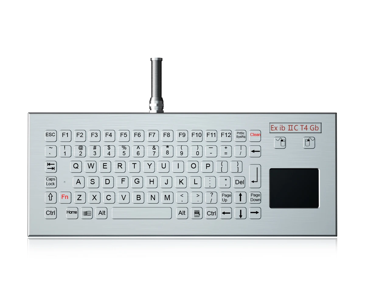 

IP68 Waterproof Industrial Metal Keyboard With Explosion Proof Safety Barrier Keyboard
