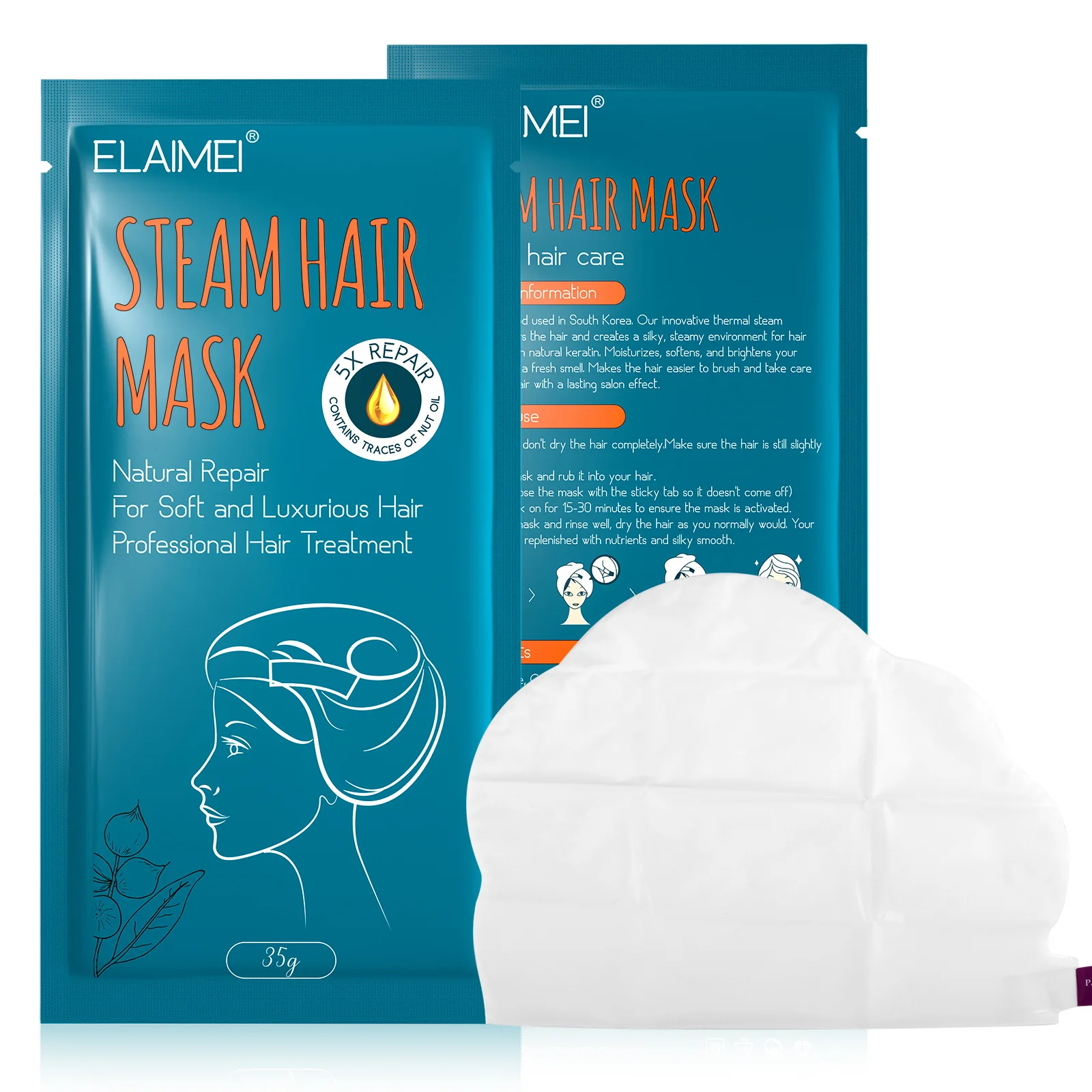 비타민c세럼 Steam Hair Mask for Fast Permanent Repair Damage Frizzy Treatment Scalp Hair Root Shiny Balm Straighten Soft Hair Care 샴푸