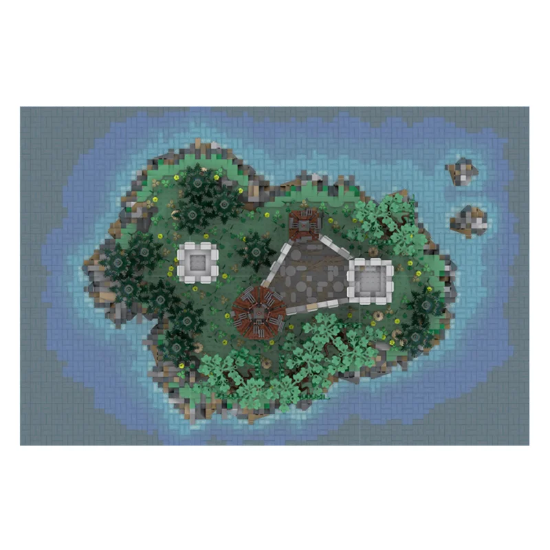 8248 قطعة MOC جزيرة قلعة القرون الوسطى قلعة نموذج بناء هدايا عيد الميلاد كتل اللعب البناء الإبداعية الطوب الاطفال عيد ميلاد